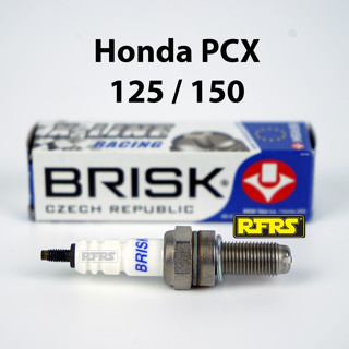 หัวเทียน BRISK X-Line 4 เขี้ยว แกนเงิน HONDA PCX 125 PCX 150 Spark Plug (8X21ROA) รองรับทุกน้ำมัน Made in EU