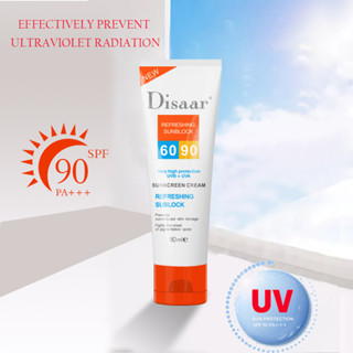 Disaar UV SUNSCREEN ครีมกันแดด SPF UVB60+UVA90 สำหรับบำรุงผิวหน้า กันน้ำ ติดทนนานSPF UVB60+UVA90+++ พร้อมส่ง