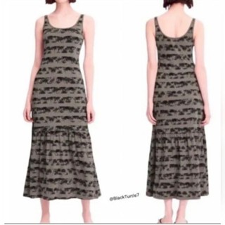 TOMAS MAIER palms maxi sleeveless dress Lมีบรา รอยอก 34-40 นิ้วค่ะ