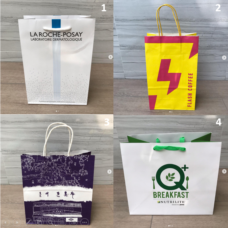 ถุง ถุงกระดาษ แบรนด์ Laroche-Posay , FLASH COFFEE , ถุงญี่ปุ่น , NUTRILITE Amway  ของแท้ ถุงเครื่องส