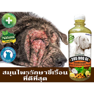 ✅395 DOG GI น้ำหมัก ขี้เรื้อน✅ แผลขี้เรื้อน ตัวไร อาการคันเรื้อรัง ดับเหม็นสาป 1 ขวด 300 ml.👍👍✔