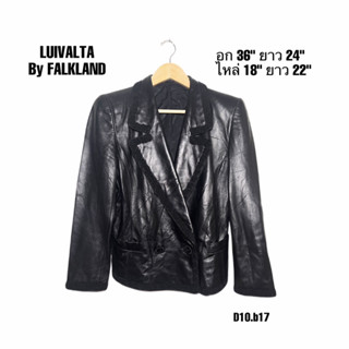 Vintage LUIVALTA by Falkland sheep leather jacket เสื้อหนังแกะแท้วินเทจ ทรงสูตตัดเย็บเนี๊ยบ อก 36 ยาว 24