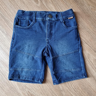 Boboli - Boys Blue Cotton Denim Shorts ผ้าดีมาก ใส่สวยมาก รุ่นนี้แนะนำนะคะ ผ้ายืดได้ทั้งตัวไม่อึดอัดจ้า