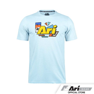 ARI FESTIVE COLORFUL LIFESTYLE TEE - BLUE/YELLOW/BLACK เสื้อยืด อาริ คัลเลอร์ฟลู ไลฟ์สไตล์ สีฟ้า