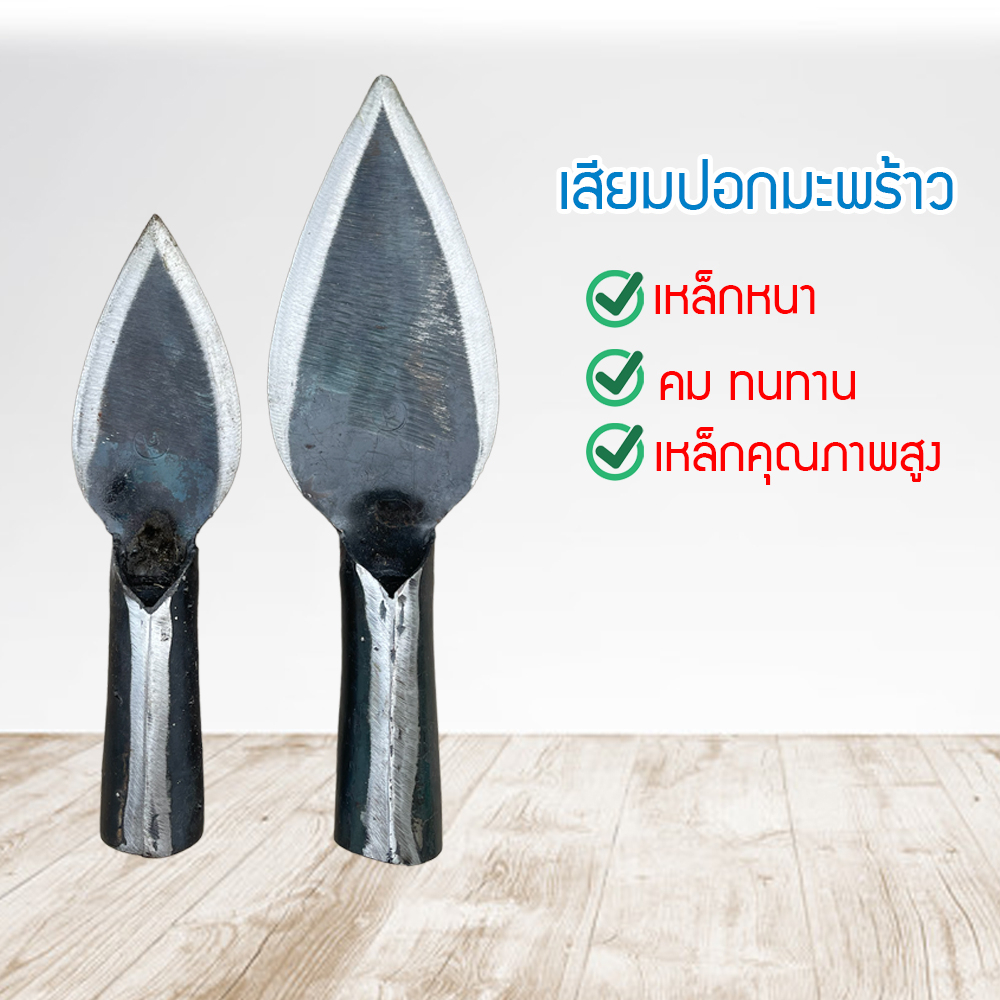 ที่ปอกมะพร้าว เสียมปอกมะพร้าว มีดใบโพธ์ มีดปอกมะพร้าว ปอกมะพร้าว คีมปอกมะพร้าว ทนเหล็กหนา
