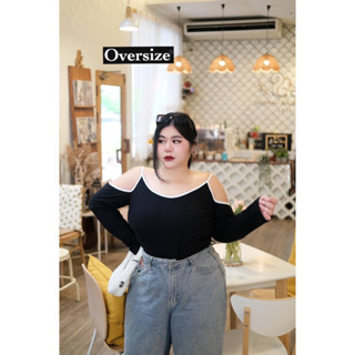 🎈Plussize เสื้อคนอ้วน🎈 2 ไซส์ L40-46 ริ้ว XL46-50 ครบ