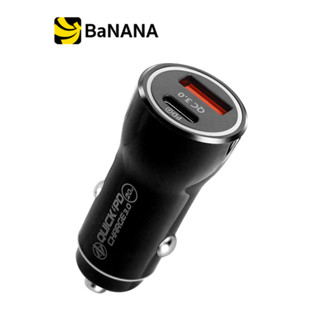 อะแดปเตอร์ ASAKI Car Charger 1 USB-A (QC3.0A) / 1 USB-C (PD20W) + USB-C to USB-C Cable 1M. Black (J-C755) by Banana IT