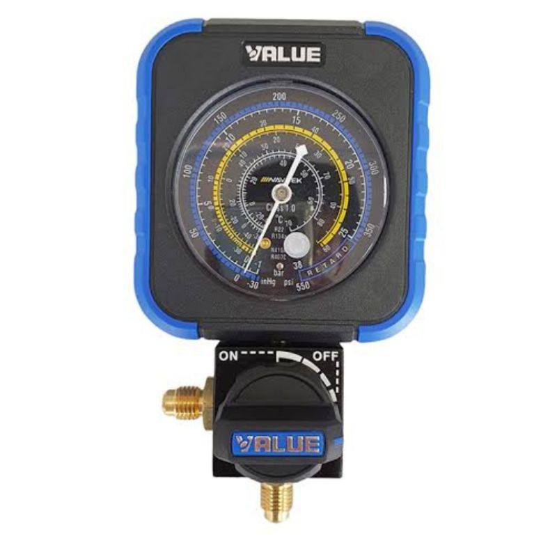 เกจ์วัดนำ้ยาแอร์ หัวเดียว VALUE VRM1-B-0404 LOW VRM-B0403 HI (วัดได้ทุกนำ้ยา)