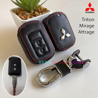 Mitsubishi ร่น Attrage / Mirage / Triton ซองหนังแท้ใส่กุญแจรีโมทรถยนต์