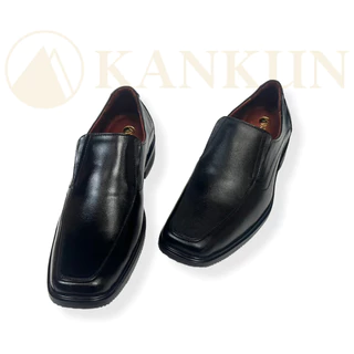 KANKUN รองเท้าคัทชูผู้ชาย หนังแท้ เกรดพรีเมี่ยม loafer dual super soft พื้นนุ่มพิเศษ สีดำ ทรงสวยใส่ออกงานต่างๆ งานแต่ง