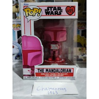 Funko Pop! STAR WAR -THE MANDALORIAN  #495 ของแท้100% [กล่อง9.3/10] แถม Pop protector พร้อมส่ง