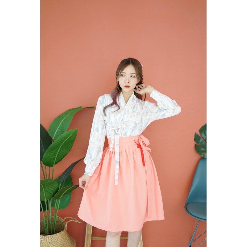 [Boraunnii] เสื้อฮันบก ใส่ทำงานได้ แบบผูกเชือก