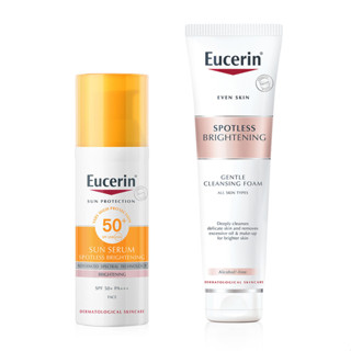 Eucerin Sun Spotless Brightening Serum 50ml + Brightening Foam 150ml. ยูเซอรีน ซัน ไบรท์เทนนิ่ง ซีรั่ม 50มล ฟรีโฟม 150มล