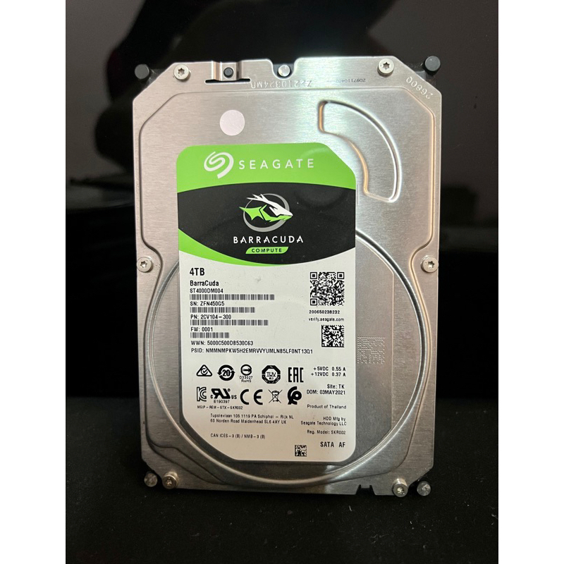 (ฮาร์ดดิสก์)​ Harddisk​ 4TB seagate (มือสอง)​