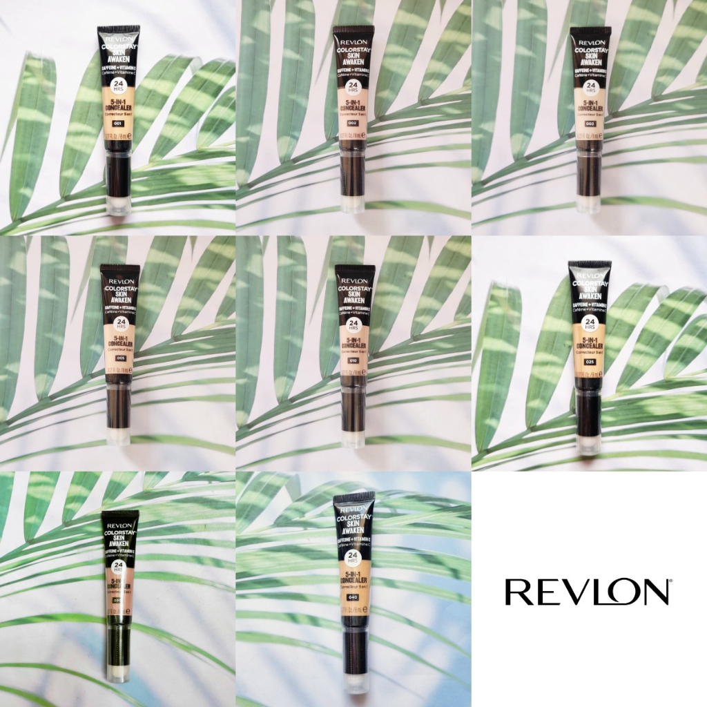 (Revlon®) ColorStay Skin Awaken 5-in-1 Concealer 8 ml เรฟลอน คอนซีลเลอร์ 24 HRS, Caffeine & Vitamin 