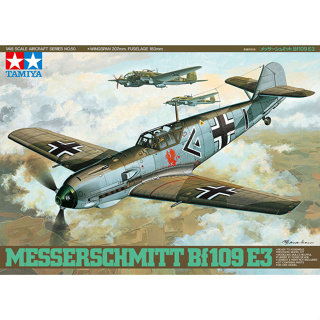 🏆 TAMIYA 61050 ชุดประกอบจำลองมาตราส่วน 1:48 MESSERSCHMITT Bf109 E-3 ต้องไปสร้างและทำสีเอง