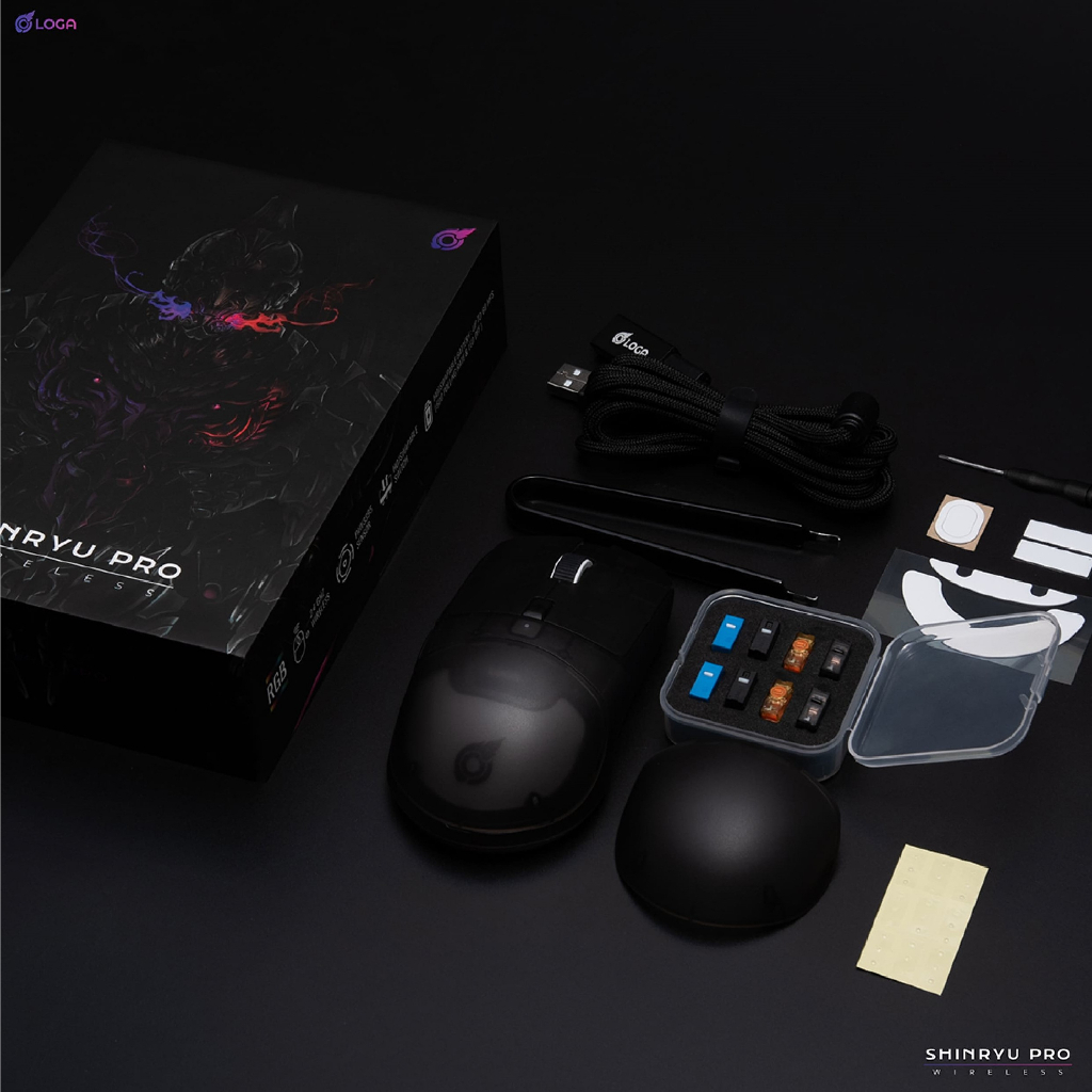 Loga Shinryu PRO Wireless Gaming Mouse เมาส์เกมมิ่งไร้สาย 26000 DPI ...
