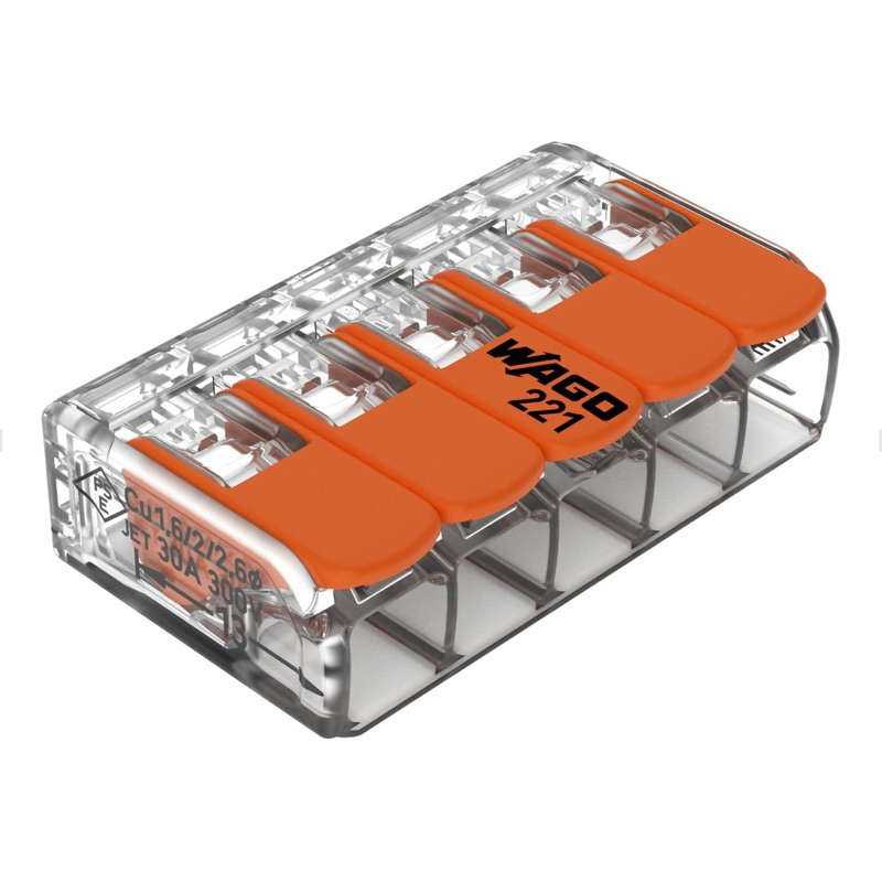 Wago อุปกรณ์เชื่อมสายไฟ Terminal Connecter แบบ 5 ช่อง 4 ตร.มม. ของแท้ 100% ราคา ถูกที่สุด ดีลบีเคเค แกลเลอรีภาพที่ 2