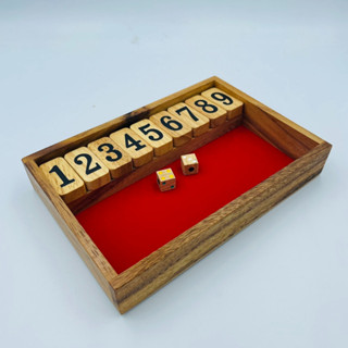 เกมไม้ปิดกล่อง(เล็ก) Shut the Box (S)เกมส์ไม้ ของเล่นไม้เสริมพัฒนาการ เกมฝึกสมอง เกมลูกเต๋าปริศนาไม้สำหรับเด็กและผู้ใหญ่