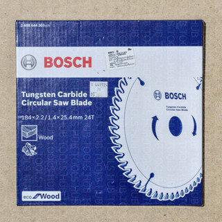 BOSCH ใบเลื่อยวงเดือนตัดไม้ Eco 7"x24T/30T/40T/60Tขนาดรู25.4mm. #2608644303 #2608644304 #2608644317 #2608644318