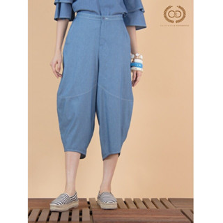 C&amp;D Linen Pants ขายาวสีฟ้า เนื้อผ้าลินินพรีเมี่ยม (CZTDBU)