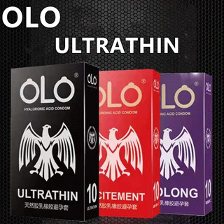 ถุงยางอนามัย OlO (สินค้าขายดี) กล่องดำผิวเรีบยแบบบาง ไซส์ 52