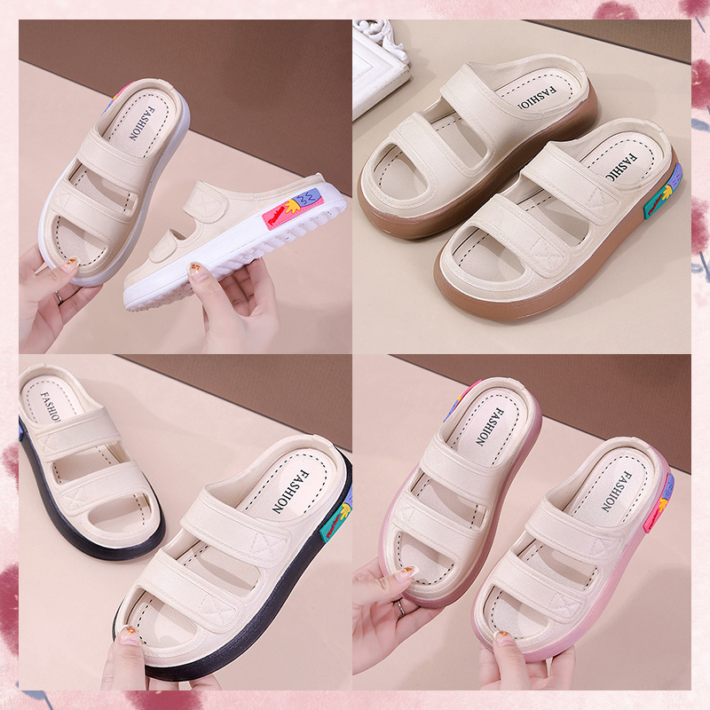 LGShoes รุ่นใหม่แนะนำ🎉 รองเท้าแตะน่ารัก รองเท้าแบบสวมสองสเต็ป  เสริมความหนาให้ดูสูง ปังเวอร์✅
