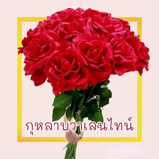 กุหลาบวาเลนไทน์ ผ้ากำมะหยี่ ดอกใหญ่