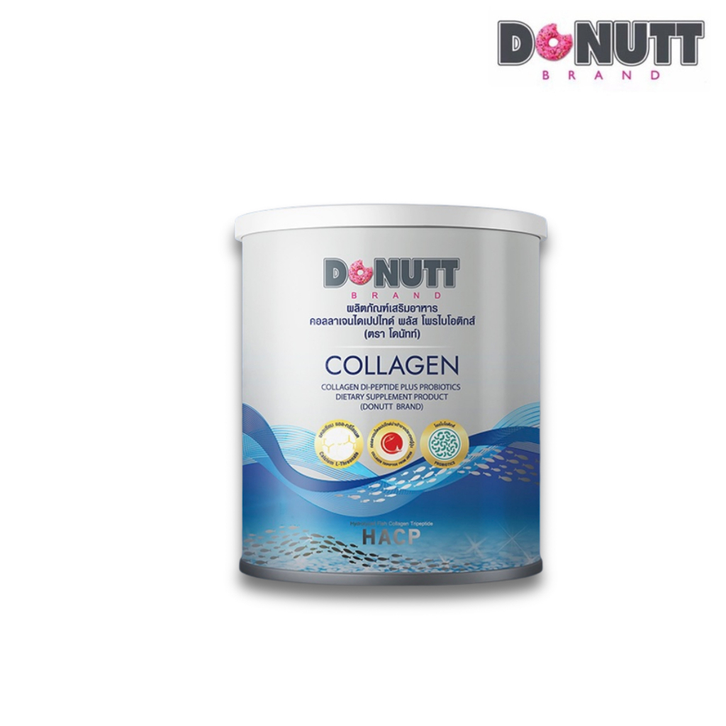 DONUTT Collagen Dipeptide Plus Probiotic โดนัทท์คอลลาเจนไดเปปไทด์ พลัส โพรไบโอติกส์ 120,000มก.(ถุงเงิน120g)