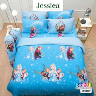 Jessica Micro Digital Print JP002 ชุดเครื่องนอน ผ้าปูที่นอน ผ้าห่มนวม เจสสิก้า พิมพ์ลายดิจิตอล ลิขสิทธิ์การ์ตูน Frozen