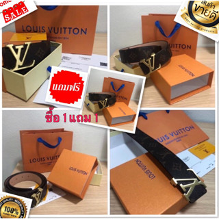 ( ซื้อ1แถม1 ) เข็มขัด LV เข็มขัดผู้ชาย เข็มขัดหนัง คุณภาพพรีเมี่ยม 100% พร้อมจัดส่ง