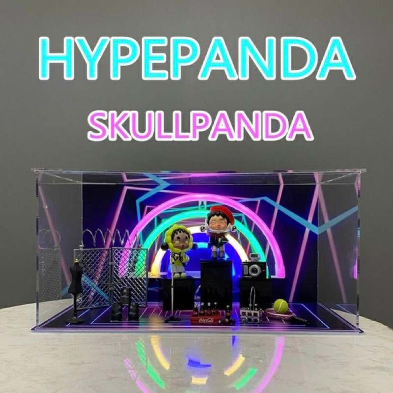 ตู้โชว์ Skullpanda Hype Panda Series กล่องอคิลิค กล่องโมเดล พร้อมอุปกรณ์ประกอบฉาก