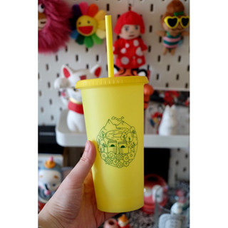 🇯🇵 starbucks japan color changing reusable cold cup yellow