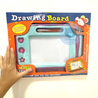 Toynamus กระดานแม่เหล็ก เขียนลบได้ magnetic muilt-color drawing board มีตัวปั้มหลายแบบนะคะ