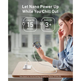 [ใช้ที่จีนได้] Anker หัวชาร์จถนอมแบต iPhone (Nano 20W) นำไปใช้ที่จีนได้ สำหรับ iPhone - AK255
