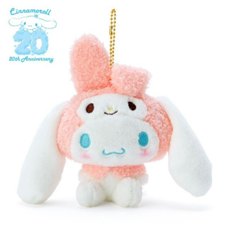 Sanrio Cinnamoroll Mascot Keychain Plush in My Melody Costume Narikiri 20th พวงตุ๊กตาcnสวม mm