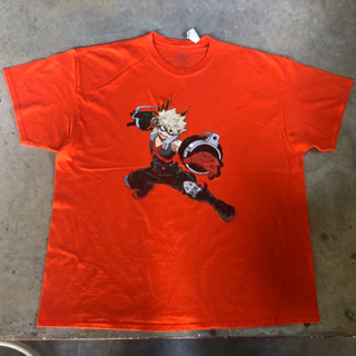 vtg.T-Shirt เสื้อการ์ตูน BAKUGO KATSUKI MY HERO ACADEMIA  MADE IN NICARAGUA Sz.2XL  100% COTTON