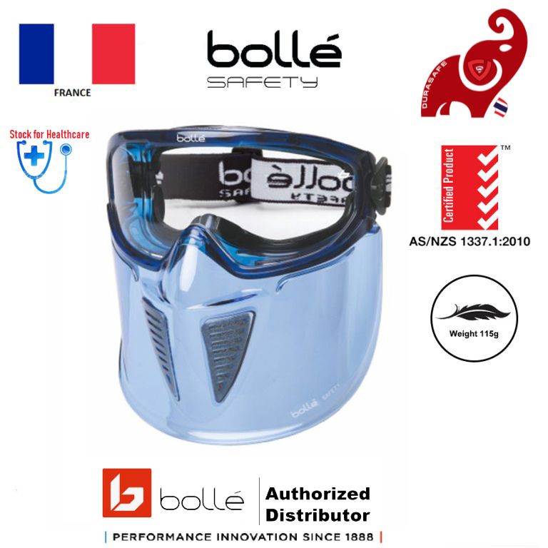 BOLLE 1669203 Blast Blue indirect vents top/bottom w/Mouthguard