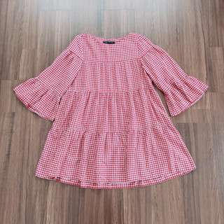 good condition🍎zara gingham dress size s