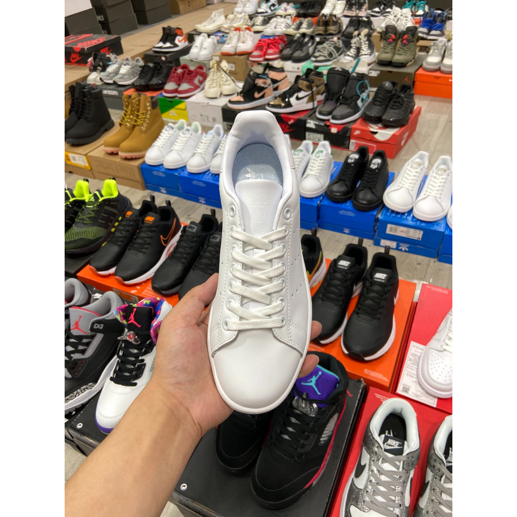 รองเท้าAdidas Stan Smith (หนัง) ผ้าใบสีขาวสินค้าถ่ายจากงานจริง100%