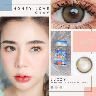 ⚡Luxzylens⚡Honey Love Gray💥บิ๊กอายตาโต💥คอนแทคเลนส์สายตา💥คอนแทคเลนส์กรองแสง💥แถมฟรีตลับทุกคู่