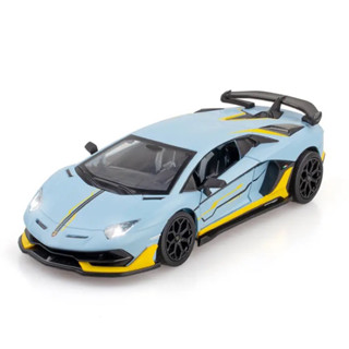 รถโมเดลเหล็ก Lamborghini Aventador SVJ 63 สเกล1:24 มีเสียงและมีไฟ รายละเอียดสวยเป็นงานโมเดลแบบตั้งโชว์