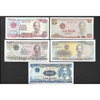 Vietnam 200 500 1000 2000 5000 Dong 1991 P 108 UNC Set of 5 pcs.