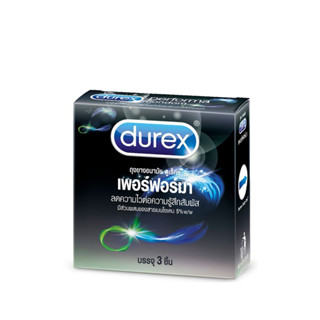 durex performa condom (บรรจุ 3 ชิ้น) ถุงยางอนามัย ดูเร็กซ์ เพอร์ฟอร์มา ขนาด 52.5 มม.