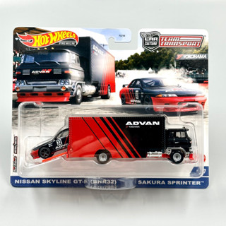 Hotwheels Team Transport | Nissan Skyline GT-R (BNR32) &amp; Sakura Sprinter สเกล 1:64