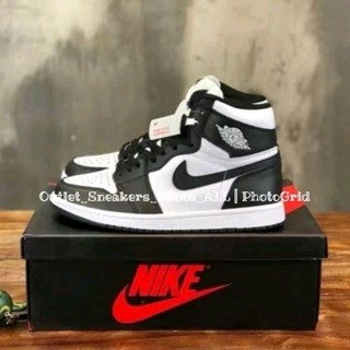 รองเท้า Nike Air Jordan 1 High Black/White ใส่ได้ทั้ง ชาย หญิง🔥SALE🔥 ส่งฟรี