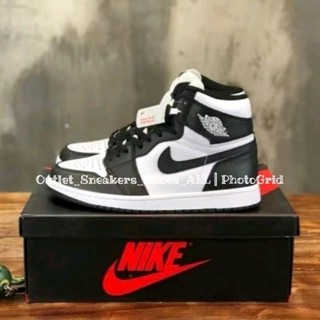 รองเท้า Nike Air Jordan 1 High Black/White ใส่ได้ทั้ง ชาย หญิง🔥SALE🔥 ส่งฟรี