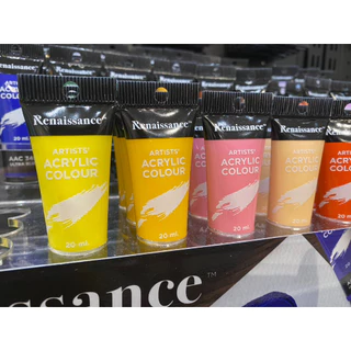 Renaissance Arcylic colour 20ml. // เรนาซองค์ สีอะคริลิค แบบหลอด ขนาด 20 มล.