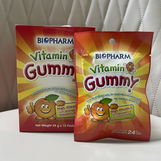 [ยกกล่องส้ม&lt;] Biopharm Gummy Vitamin C (หมดอายุ 3/5/24) ขนมวุ้นเจลาตินสำเร็จรูป ผสมวิตามินซี กลิ่นส้ม