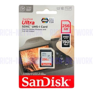 (ของแท้100%) เมมโมรี่กล้อง Sandisk Ultra SDHC UHS-I SDUN4C ความจุ 256GB